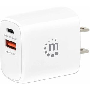 CARGADOR PARED  20W  USB-C PD 20W  Y USB-A QC  18W