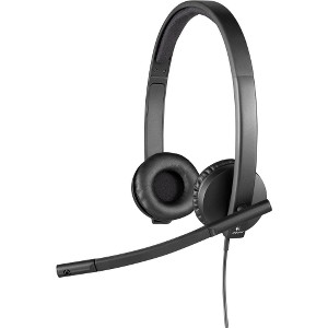 Logitech H650e Stereo Audífonos con Micrófono, Alámbrico, USB, Negro ALAMBRICA