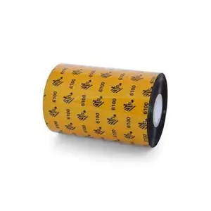 ZEBRA RIBBON CERA RESINA 110MMX 4.33INX242FT 6100 WAX RESIN 12MM