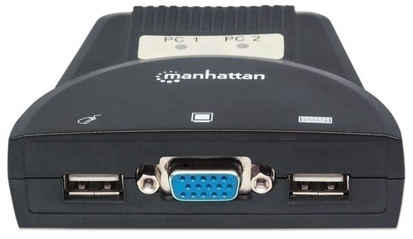 Switch Manhattan KVM 151245, 2x USB, 2x VGA VGA 3.5MM 1920X1440 CON CABLES - Image 3