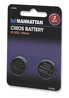 Manhattan Batería Manhattan CMOS 2032, 3V, 2 Piezas PIEZAS 3V LITIO TARJETA MADRE