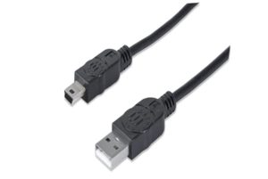 CABLE USB V2.0 A-MINI B 1.8M NEGRO . NEGRO                           .