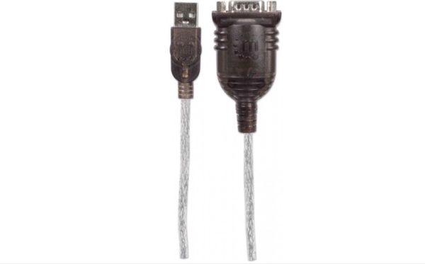 Adaptador Manhattan RS-232 Macho - USB Macho, 45cm, Transparente USB A SERIAL DB9 RS232 45CM M-M - Image 3