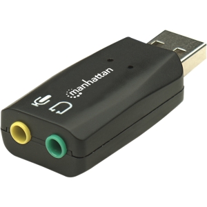 Adaptador de Audio Manhattan  3-D USB de Alta Velocidad, 5.1 SONIDO 5.1 USB A 3.5MM