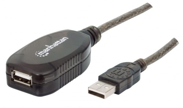 Cable Manhattan  USB A Macho - USB A Hembra, 10 Metros, Negro ACTIVA ENCADENABLE X3 M-H - Image 2
