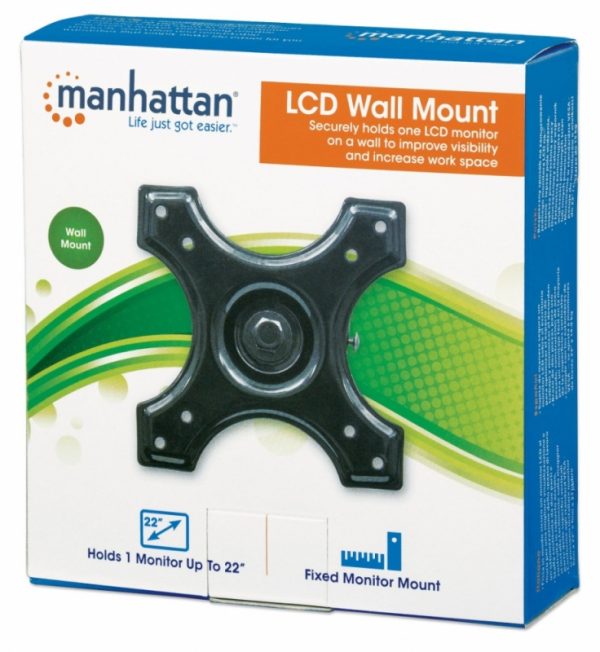 Soporte Manhattan  de Pared para Monitor 13' - 22', max. 15Kg, Negro TV FIJO 13  A 22  15KG - Image 4