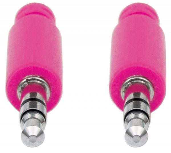 Manhattan Cable 3.5mm Macho - 3.5mm Macho con Recubrimiento Textil, 1.8 Metros, Morado/Rosa TEXTIL MORADO/ROSA. - Image 3