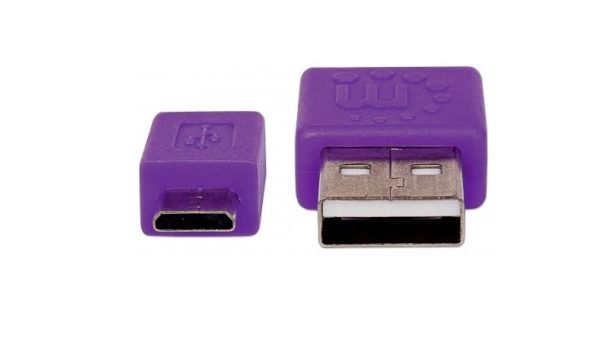 CABLE USB V2 A-MICRO B, BLISTER PLANO 1.0M MORADO/NEGRO. PLANO 1.0M MORADO/NEGRO. - Image 3