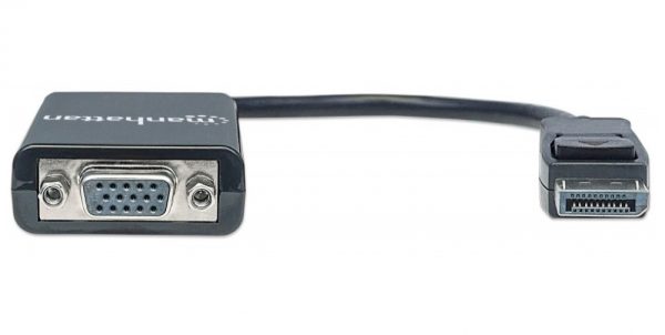 Manhattan Cable DisplayPort Macho - VGA (D-Sub) Hembra, 15cm, Negro DISPLAYPORT A VGA HD15 1080P M-H - Image 2