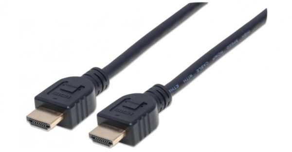 Manhattan Cable HDMI Macho - HDMI Macho, 1 Metro, Negro ETHERNET 3D 4K M-M VELOCIDAD 2.0