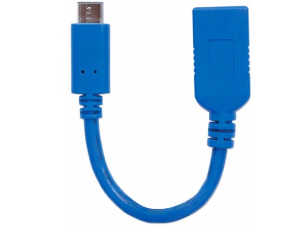 Manhattan Cable USB 3.1 C Macho - USB 3.0 A Hembra, 15cm, 3A, Azul USB-C 3.1 A USB-A 3.0 MACHO-HEMBRA - Image 2
