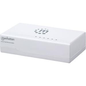 Switch Manhattan Fast Ethernet 560672, 5 Puertos 10/100Mbps - No Administrable 10/100 ESCRITORIO BLANCO