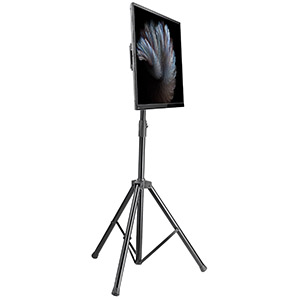 Soporte Manhattan  de Piso para Pantalla 37" - 70", hasta 35Kg, Negro A 70  35KG ALTURA AJUSTABLE