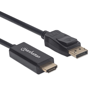 Cable Manhattan  DisplayPort Macho - HDMI Macho, 1 Metro, Negro 1080P  1.0M
