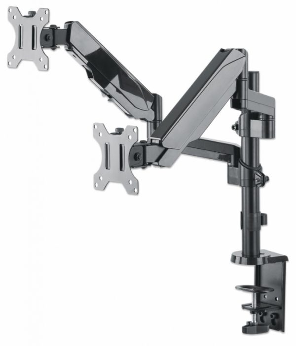 Manhattan Soporte de Escritorio 2 Monitores 17" - 32", hasta 8Kg, Negro A 32  ESCRITORIO  PISTON