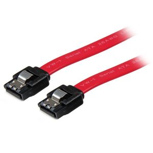 Cable StarTech.com SATA con Cierre de Seguridad Macho - Macho, 30cm, Rojo LATCH SERIAL ATA                .