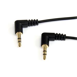 StarTech.com Cable Extensor de Audio, 3,5mm Macho - 3,5mm Macho, 90cm, Negro ESTEREO CONECTOR ANGULO 3.5MM   .