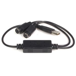 StarTech.com Cable USB A Macho, 2 - DIN 6 Hembra, Negro PARA RATON MOUSE Y TECLADO      .