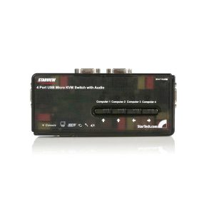 StarTech.com Switch KVM, USB/VGA, 4 Puertos 4 PUERTOS VIDEO VGA USB 2.0 AUDIO