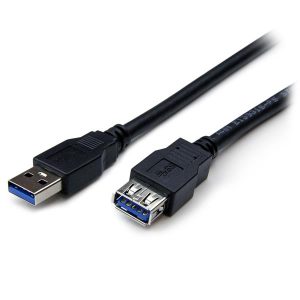 StarTech.com Cable USB A Macho - USB A Hembra, 1 Metro, Negro MACHO A HEMBRA USB A EXTENSOR