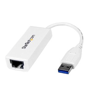 Adaptador StarTech.com Tarjeta de Red Externa NIC USB 3.0 a 1 Puerto Gigabit Ethernet - 1Gbps - RJ45 - USB A - Blanco 3.0 GIGABIT NIC RJ45 BLANCO
