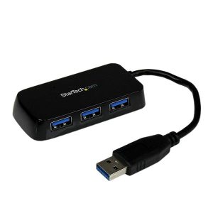 Adaptador StarTech.com Concentrador Hub USB 3.0 Super Speed para Laptop de 4 Puertos Salidas 4 PUERTOS PARA LAPTOP NEGRO     .