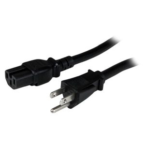 StarTech.com Cable de Poder NEMA 5-15P - C15 Coupler, 1.2 Metros, Negro 14AWG DE PC NEMA5-15P A C15 TIER.A
