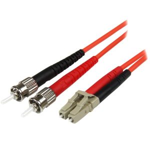 StarTech.com Cable Fibra Óptica LC Macho - ST Macho, 50/125, 5 Metros, Rojo MULTIMODO 50/125 LC A ST        .