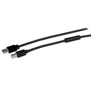 StarTech.com Cable USB 2.0 A Macho - USB 2.0 B Macho, 15 Metros, Negro USB A MACHO ACTIVO IMPRESORA    .