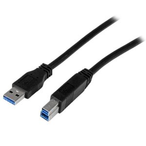 StarTech.com Cable USB 3.0 A Macho - USB B Macho, 2 Metros, Negro USB A MACHO CERTIFICADO SS      .