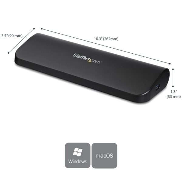 StarTech.com Docking Station para Laptops, 4x USB 3.0, HDMI, DVI, VGA, Negro UNIVERSAL USB 3.0 HDMI DVI VGA  . - Image 3