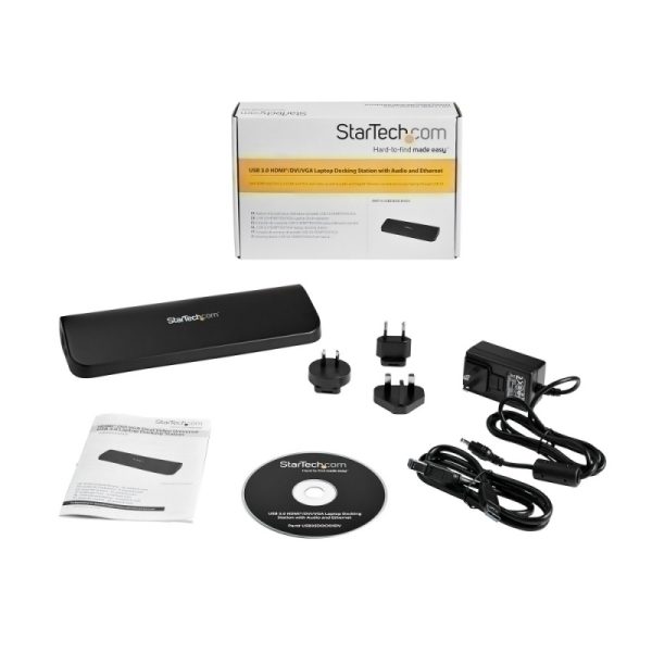 StarTech.com Docking Station para Laptops, 4x USB 3.0, HDMI, DVI, VGA, Negro UNIVERSAL USB 3.0 HDMI DVI VGA  . - Image 6