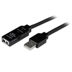 StarTech.com Cable USB 2.0 de Extensión Alargador Activo, USB A Macho - USB A Hembra, 5 Metros, Negro ALARGADOR ACTIVO DE 5M M A H    .
