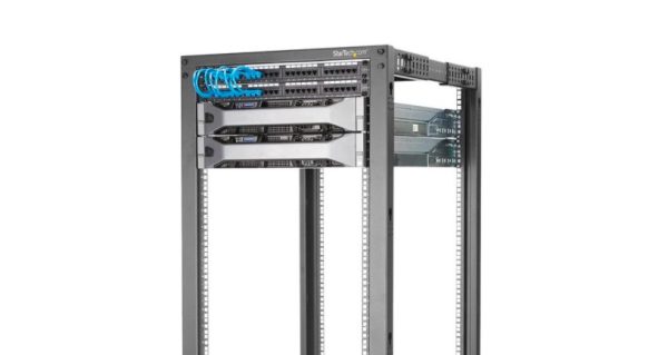 Startech.com Rack Armario Bastidor Abierto de Servidores de 4 Columnas y 42U, con Ruedas POSTES PROFUNDIDAD AJUSTABLE    . - Image 4