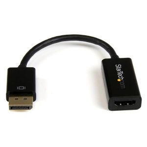 Startech.com Convertidor de Video DisplayPort Macho - HDMI Hembra, 15cm, Negro ADAPTADOR ACTIVO DP 4K 30HZ     .