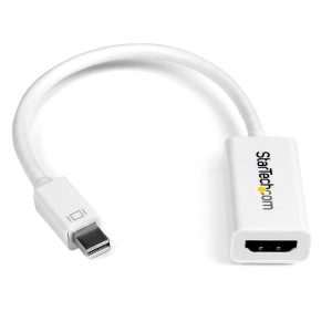 Startech.com Convertidor de Video Mini DisplayPort Macho - HDMI, Blanco, para MacBook Pro HDMI ACTIVO DP 4K 30HZ BLANCO   .