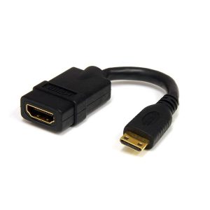 Startech.com Cable Adaptador HDMI Hembra - mini HDMI Macho, 12cm VELOCIDAD 12CM HDMI MINI HDMI   .