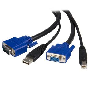 StarTech.com Cable KVM Universal 2 en 1 PS/2 HD-15 VGA, 3 Metros PS/2 HD-15 VGA DE 3M            .