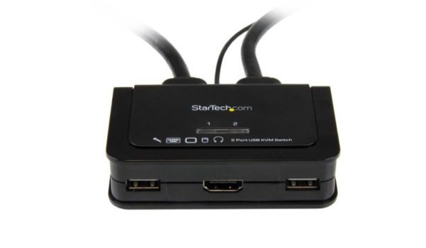 StarTech.com Switch KVM de 2 Puertos HDMI USB Audio con Cables Integrados HDMI USB AUDIO CON CABLES - Image 2