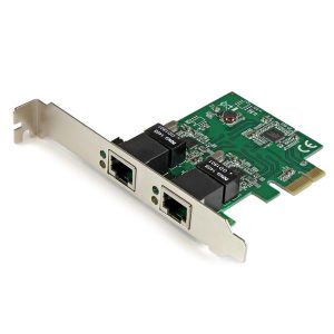 StarTech.com Tarjeta de Red NIC PCI Express Perfil Bajo de 2 Puertos Gigabit Ethernet RJ-45 2 PUERTOS PCI EXPRESS NIC RJ45  .