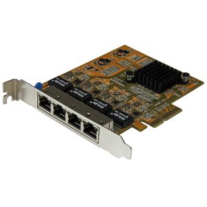 StarTech.com Tarjeta PCI Express Ethernet Gigabit de 4 Puertos RJ-45, Alámbrico, 2000 Mbit/s 4 PUERTOS RJ45                  .