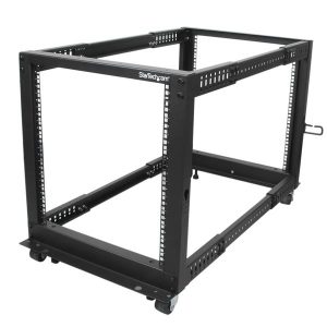 StarTech.com Rack de Marco Abierto con Profundidad Ajustable de 4 Columnas, 12U AJUSTABLE DE 4 COLUMNAS 12U     .