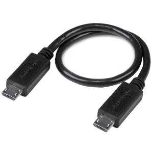 Cable StarTech.com Adaptador USB OTG, Micro USB Macho - Micro USB Macho, 20cm, Negro MICRO USB A MICRO USB           .