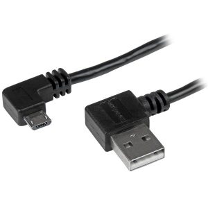 StarTech.com Cable USB A Macho - Micro USB B Macho, Ángulo Derecho, 2 Metros, Negro ACODADO A LA DERECHA            .