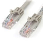 Cable Patch  StarTech.comCat5e UTP sin Enganches RJ-45 Macho - RJ-45 Macho, 5 Metros, Gris RJ45 SIN TRABA SNAGLESS GRIS    .