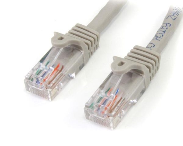 Cable Patch  StarTech.comCat5e UTP sin Enganches RJ-45 Macho - RJ-45 Macho, 5 Metros, Gris RJ45 SIN TRABA SNAGLESS GRIS    .