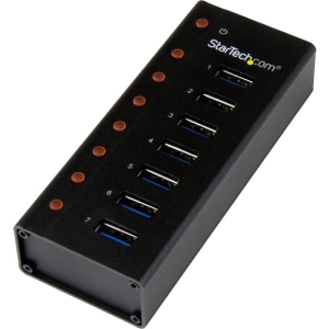 Hub StarTech.com USB 3.0 de 7 Puertos, 5000 Mbit/s, Negro HUB CAJA METALICA DE PARED      .