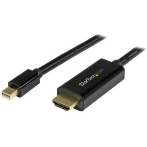 StarTech.com Cable Mini DisplayPort Macho - HDMI Macho Ultra HD 4K, 3 Metros, Negro RT A HDMI 3M 4K 30HZ