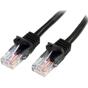 Cable Patch StarTech.com Cat5 UTP sin Enganches RJ-45 Macho - RJ-45 Macho, 50cm, Negro ETHERNET SIN ENGANCHE