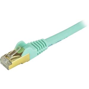 StarTech.com Cable Patch Cat6a STP sin Enganches RJ-45 Macho - RJ-45 Macho, 3 Metros, Turquesa AT6 BLINDADO AQUA STP